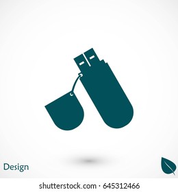 flash drive icon, flat design best vector icon