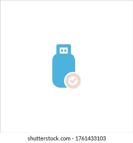 flash drive icon flat vector logo design trendy illustration signage symbol graphic simple
