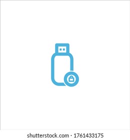 flash drive icon flat vector logo design trendy illustration signage symbol graphic simple