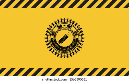 flash drive icon grunge warning sign emblem. Vector Illustration. Detailed.