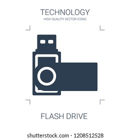 flash drive icon. high quality filled flash drive icon on white background. from technology collection flat trendy vector flash drive symbol. use for web and mobile