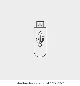flash drive icon illustration design grey background