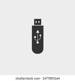 flash drive icon illustration design grey background