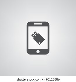 flash drive icon illustration isolated vector sign symbol