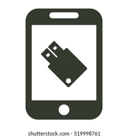 flash drive icon illustration isolated vector sign symbol