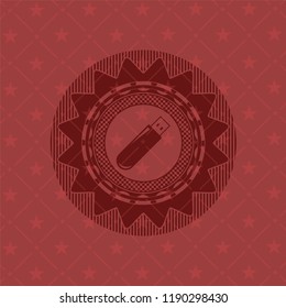 flash drive icon inside retro style red emblem