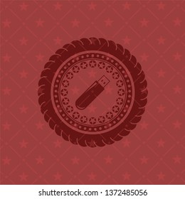 flash drive icon inside retro style red emblem