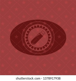 flash drive icon inside retro style red emblem