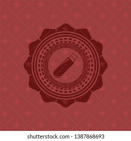 flash drive icon inside retro red emblem