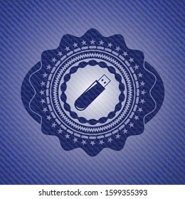 flash drive icon with jean texture