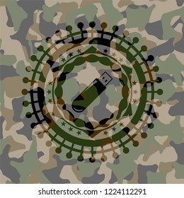 flash drive icon on camo texture