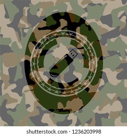 flash drive icon on camo texture
