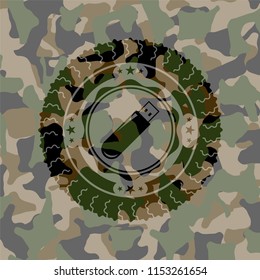 flash drive icon on camouflaged pattern