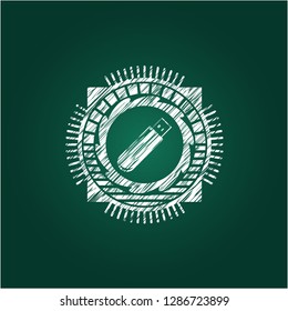 flash drive icon on chalkboard