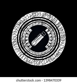 flash drive icon on chalkboard