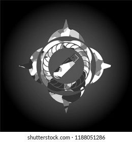 flash drive icon on grey camouflage pattern
