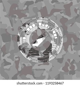 flash drive icon on grey camo pattern