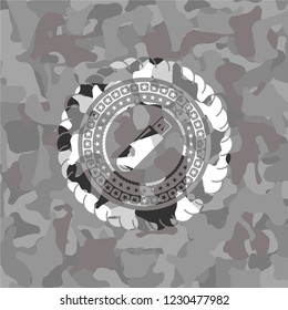 flash drive icon on grey camo texture