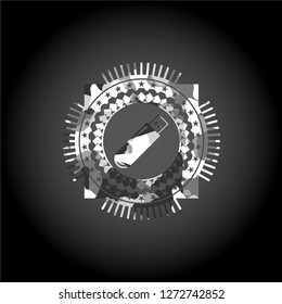flash drive icon on grey camo texture
