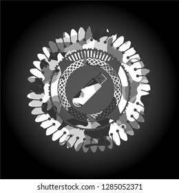 flash drive icon on grey camouflage texture