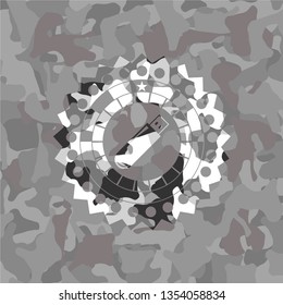 flash drive icon on grey camouflage pattern