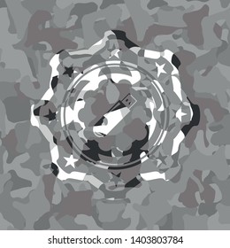 flash drive icon on grey camouflaged pattern
