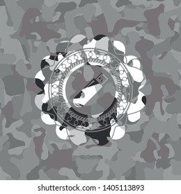 flash drive icon on grey camo texture