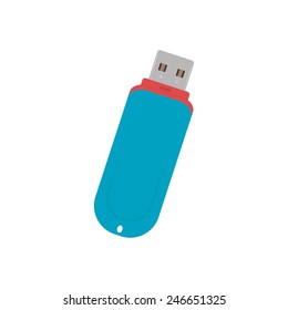 flash drive icon on white background. flat design modern vector illustration