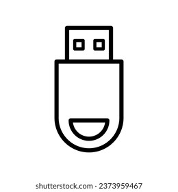 Flash drive icon. Outline, flash drive, flash drive icon, data storage. Vector icon