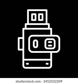 flash drive icon outline design