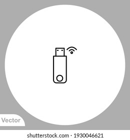 Símbolo vector de signo de icono de la unidad flash. Ilustración de logotipo para web y móvil