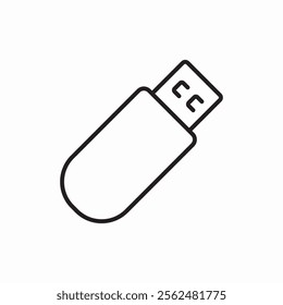 flash drive icon sign vector