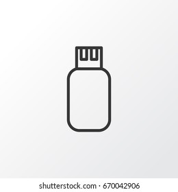Flash Drive Icon Symbol. Premium Quality Isolated Usb Element In Trendy Style.