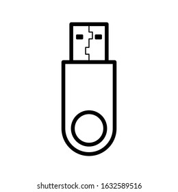 flash drive icon, usb icon. usb connection design, vector illustration