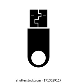 icono de la unidad flash, icono usb. diseño de conexión USB, ilustración vectorial