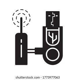 icono de unidad flash, icono usb. diseño de conexión usb, ilustración vectorial en fondo blanco
