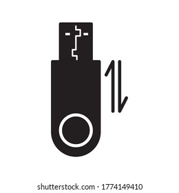 flash drive icon, usb icon. usb connection design, vector illustration on white background