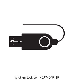 icono de unidad flash, icono usb. diseño de conexión usb, ilustración vectorial en fondo blanco