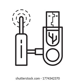 flash drive icon, usb icon. usb connection design, vector illustration on white background