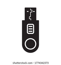 icono de unidad flash, icono usb. diseño de conexión usb, ilustración vectorial en fondo blanco