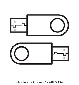 flash drive icon, usb icon. usb connection design, vector illustration on white background
