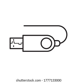 flash drive icon, usb icon. usb connection design, vector illustration on white background