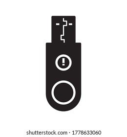 Flash-Laufwerk Symbol, USB-Symbol. USB-Verbindungsdesign, Vektorgrafik auf weißem Hintergrund