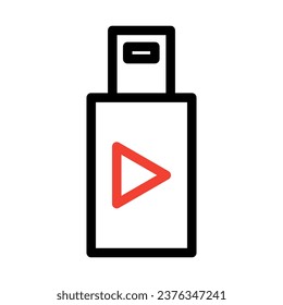 
flash drive icon, usb icon. usb connection design, video flash disk vector illustration.isolated white background.
