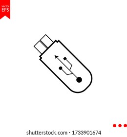ICONO DE UNIDAD FLASH, USB, SIGNO