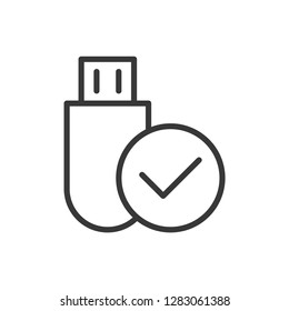 Flash drive icon. USB symbol modern, simple, vector, icon for website design, mobile app, ui. Vector Illustration