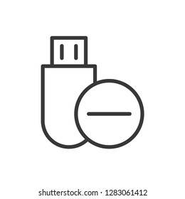 Flash drive icon. USB symbol modern, simple, vector, icon for website design, mobile app, ui. Vector Illustration