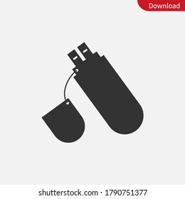 Pasos vectoriales de icono de Flash Drive 10