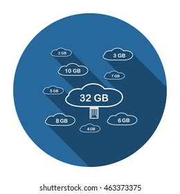flash drive Icon, vector, icon flat