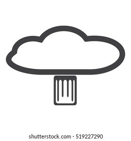 Flash drive Icon Vector flat design style